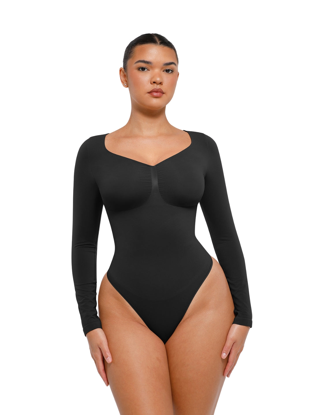 Lange Mouwen Bodysuit Met Ruches