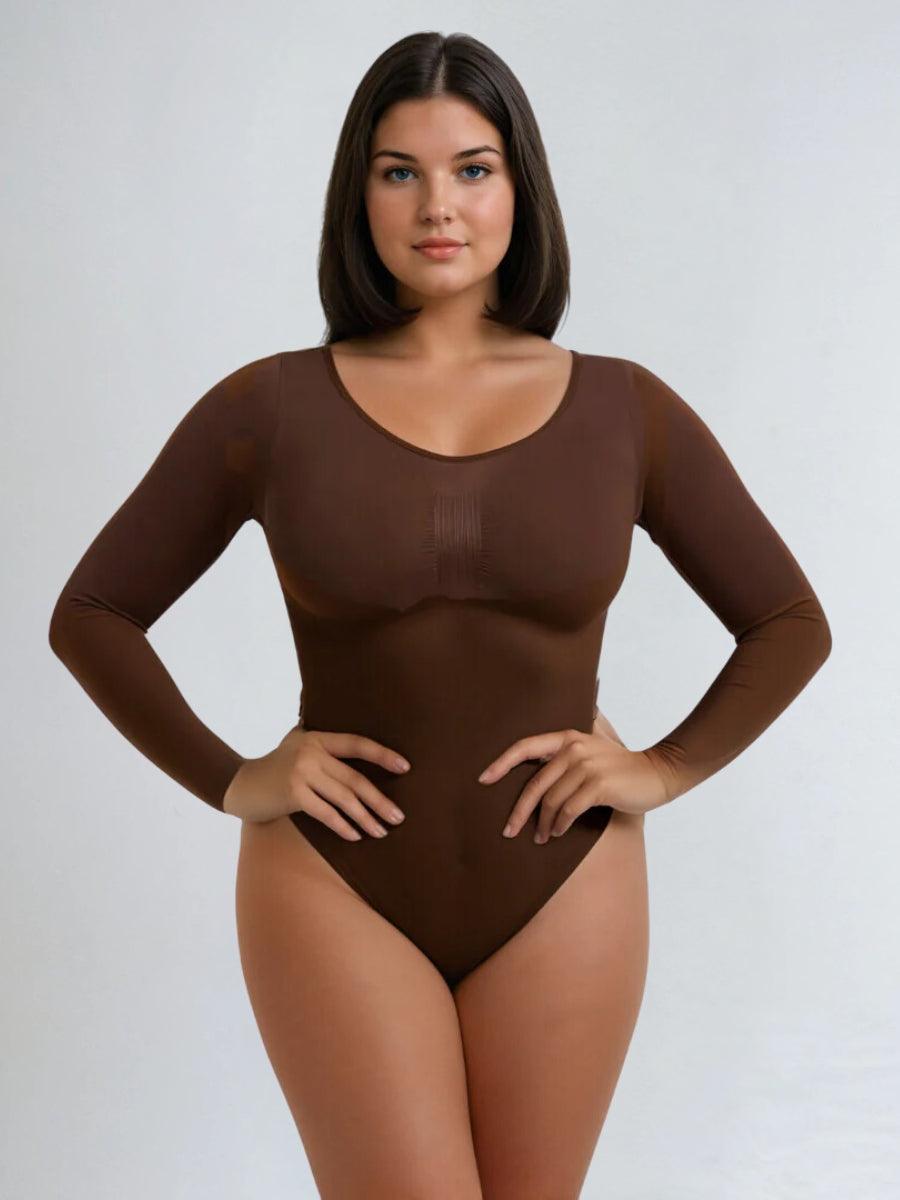 Shapewear Longsleeve Bodysuit met Slip