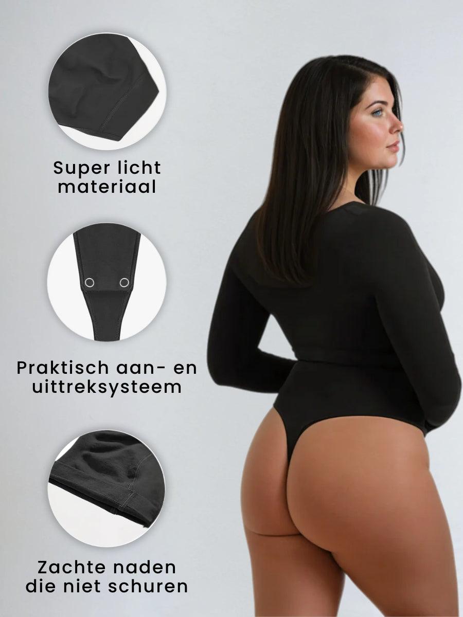 Shapewear Longsleeve Bodysuit met String