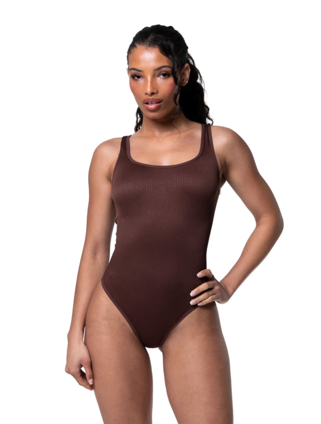 Geribbelde Snatched Bodysuit